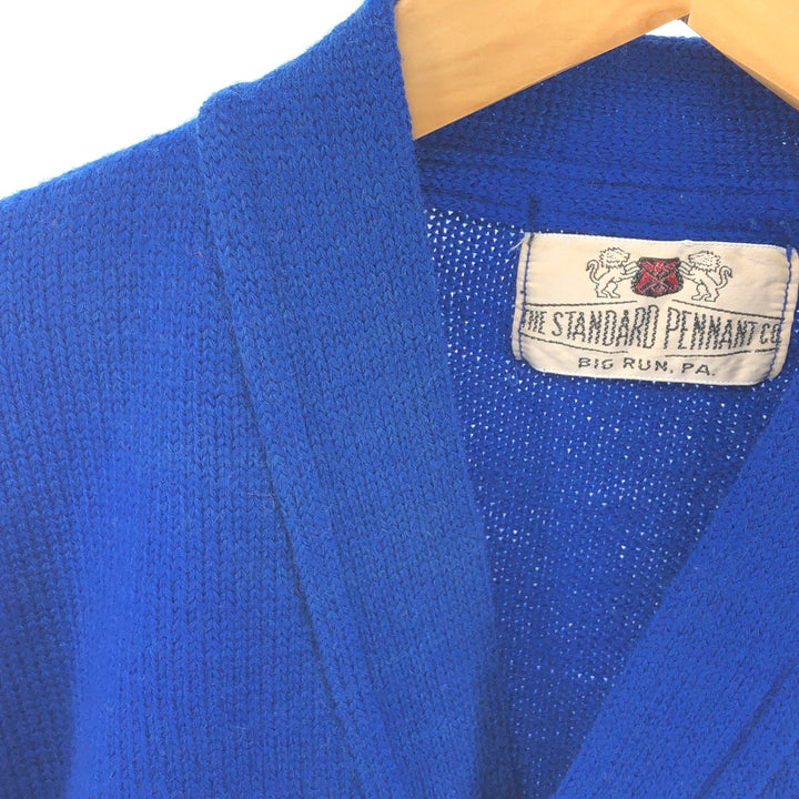 60s-70'S THE STANDARD PENNANT Wool Lettered Knit Cardigan Men's XS Vintage /eaa396570