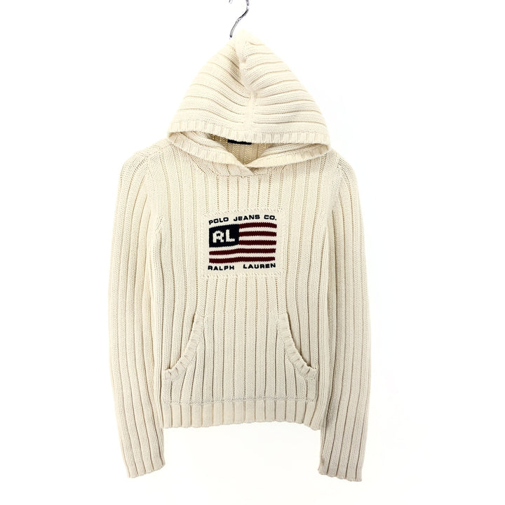 Ralph Lauren POLO JEANS COMPANY Stars and Stripes Ribbed Knit Hoodie Women's S /eaa396667