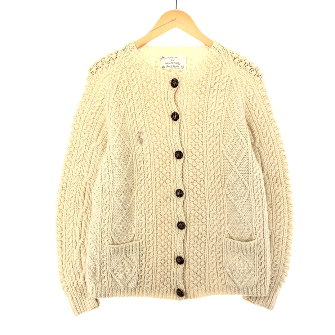 80'S Moriarty Textiles Fisherman Aran Knit Cardigan Made in Ireland Women's L Vintage /eaa396763