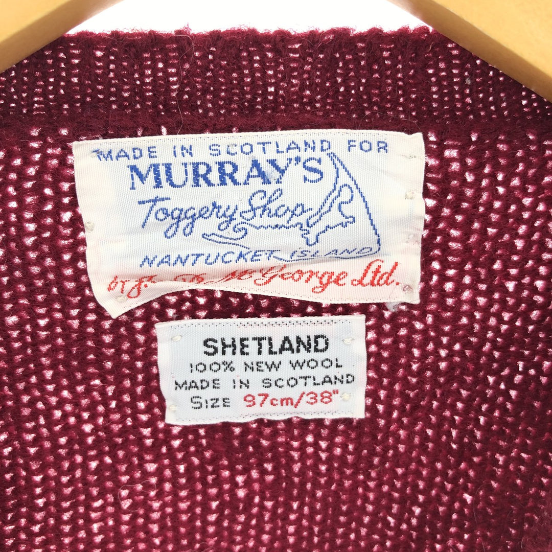 70'S MURRAY'S wool knit cardigan made in Scotland, women's M, vintage /eaa396770