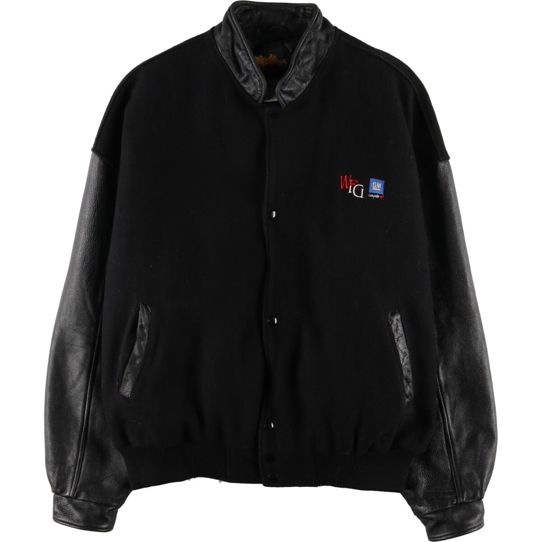 WOLFF OF CANADA Leather Sleeve Wool Varsity Jacket Award Jacket Varsity Jacket Made in Canada Men's XXL /eaa396982