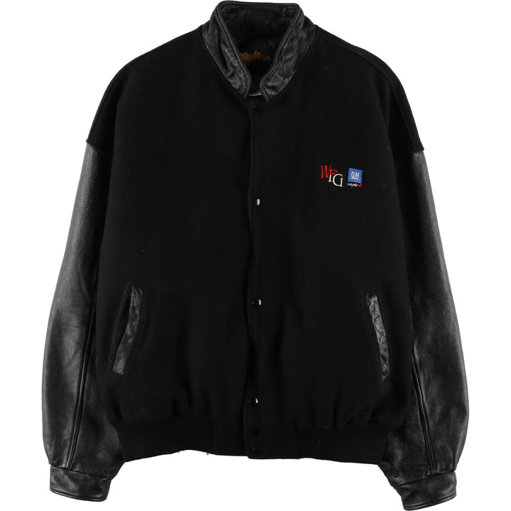 WOLFF OF CANADA Leather Sleeve Wool Varsity Jacket Award Jacket Varsity Jacket Made in Canada Men's XXL /eaa396982