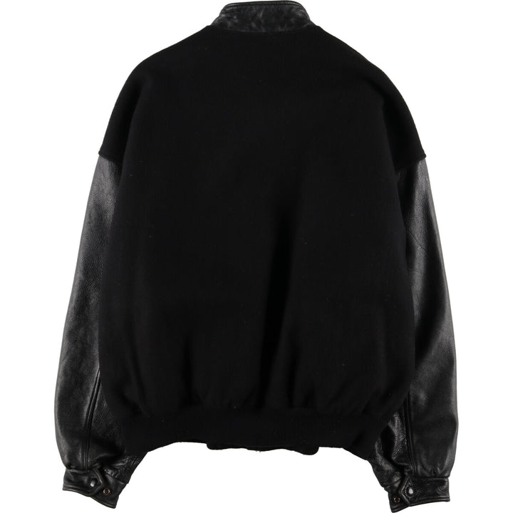 WOLFF OF CANADA Leather Sleeve Wool Varsity Jacket Award Jacket Varsity Jacket Made in Canada Men's XXL /eaa396982