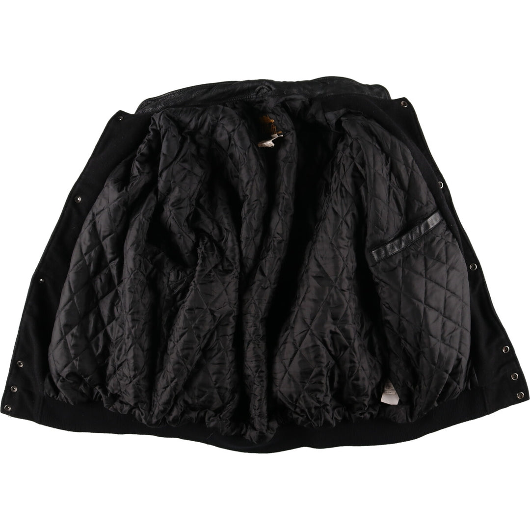 WOLFF OF CANADA Leather Sleeve Wool Varsity Jacket Award Jacket Varsity Jacket Made in Canada Men's XXL /eaa396982