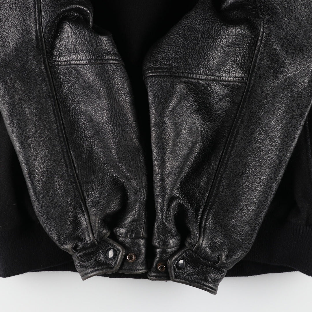 WOLFF OF CANADA Leather Sleeve Wool Varsity Jacket Award Jacket Varsity Jacket Made in Canada Men's XXL /eaa396982