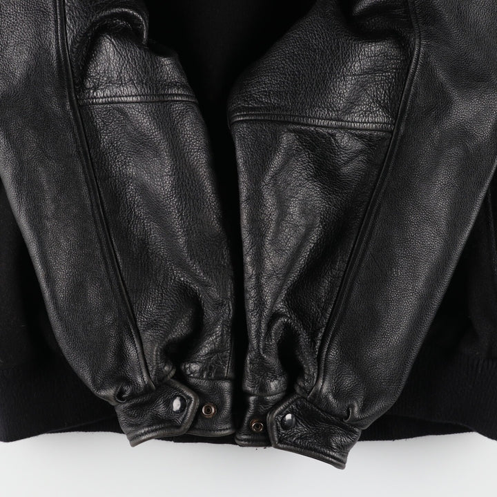 WOLFF OF CANADA Leather Sleeve Wool Varsity Jacket Award Jacket Varsity Jacket Made in Canada Men's XXL /eaa396982