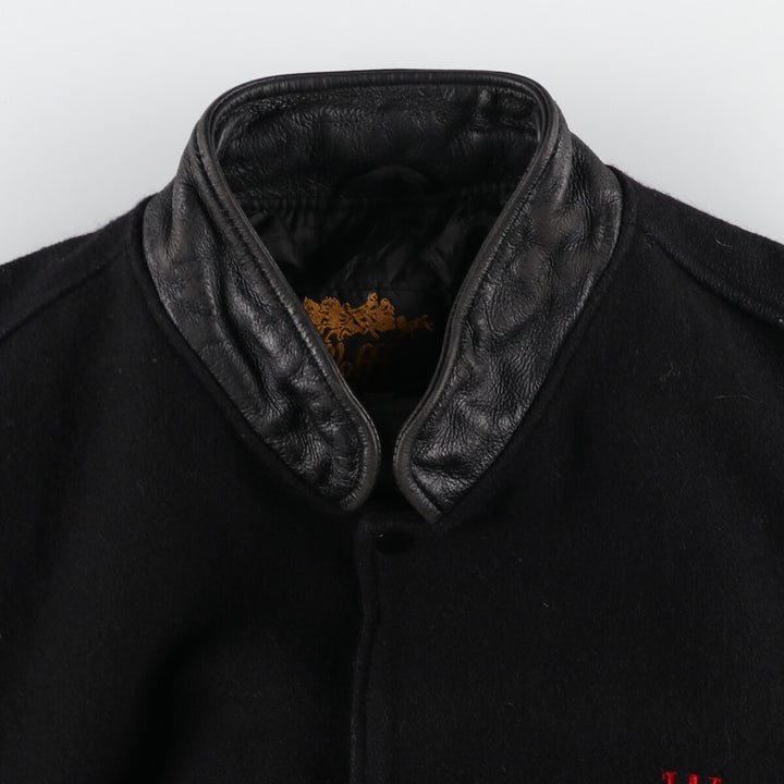 WOLFF OF CANADA Leather Sleeve Wool Varsity Jacket Award Jacket Varsity Jacket Made in Canada Men's XXL /eaa396982