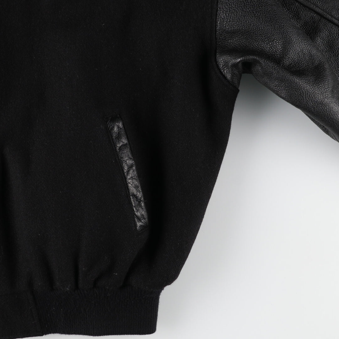 WOLFF OF CANADA Leather Sleeve Wool Varsity Jacket Award Jacket Varsity Jacket Made in Canada Men's XXL /eaa396982