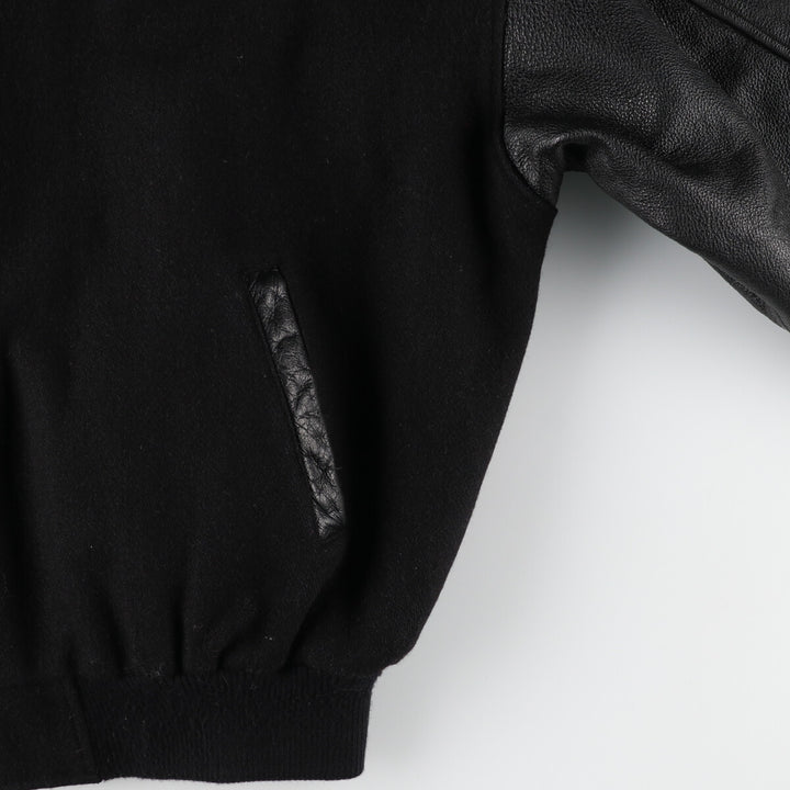 WOLFF OF CANADA Leather Sleeve Wool Varsity Jacket Award Jacket Varsity Jacket Made in Canada Men's XXL /eaa396982