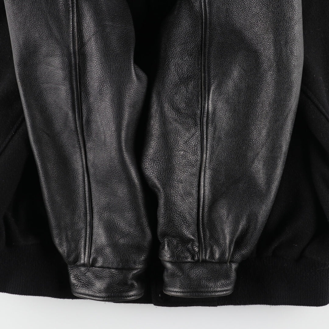 WOLFF OF CANADA Leather Sleeve Wool Varsity Jacket Award Jacket Varsity Jacket Made in Canada Men's XXL /eaa396982