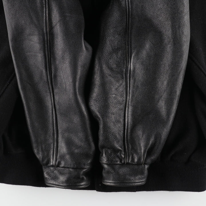 WOLFF OF CANADA Leather Sleeve Wool Varsity Jacket Award Jacket Varsity Jacket Made in Canada Men's XXL /eaa396982