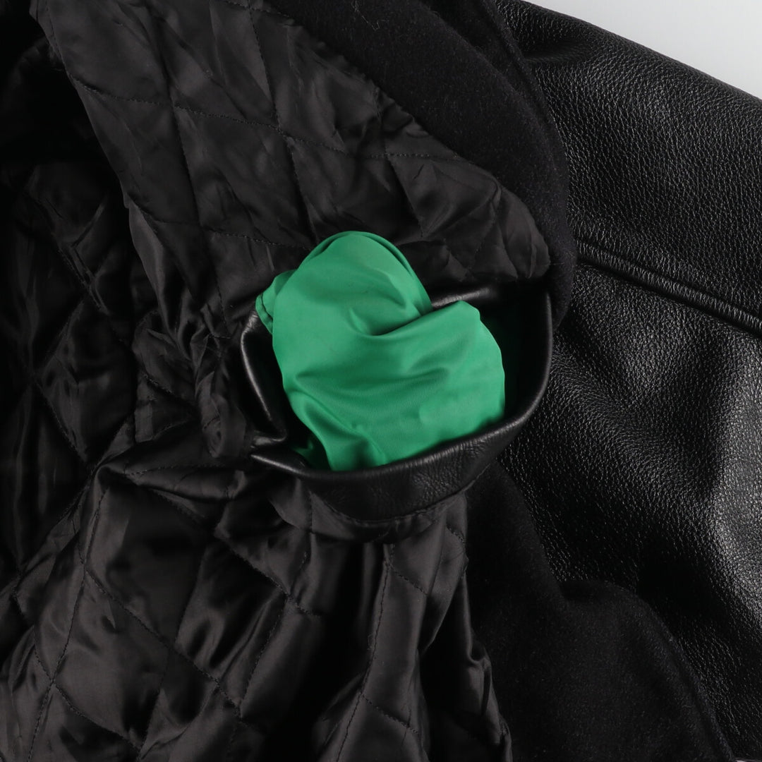 WOLFF OF CANADA Leather Sleeve Wool Varsity Jacket Award Jacket Varsity Jacket Made in Canada Men's XXL /eaa396982