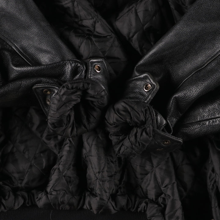 WOLFF OF CANADA Leather Sleeve Wool Varsity Jacket Award Jacket Varsity Jacket Made in Canada Men's XXL /eaa396982