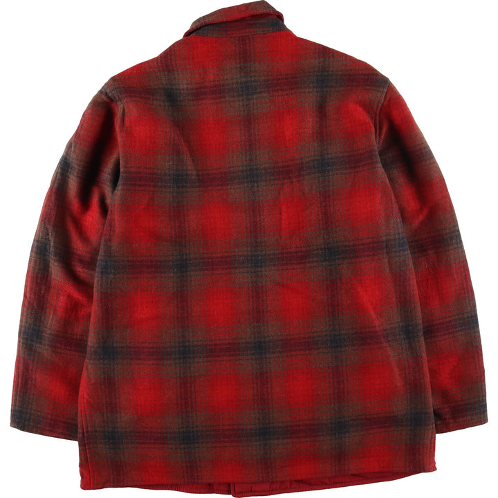 50s-60'S Pendleton Check Pattern Reversible Wool Jacket Men's XL Vintage /eaa397363