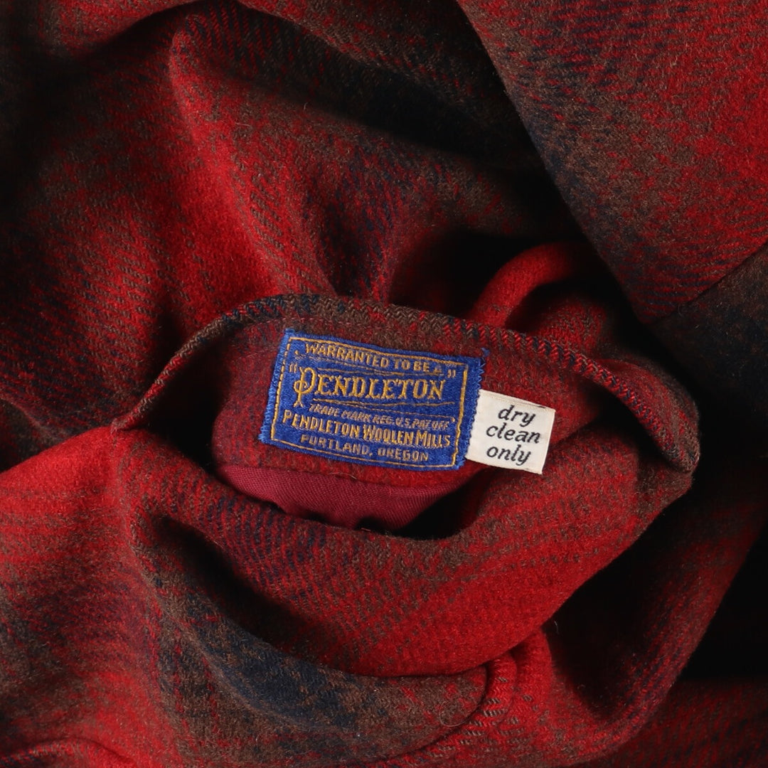 50s-60'S Pendleton Check Pattern Reversible Wool Jacket Men's XL Vintage /eaa397363
