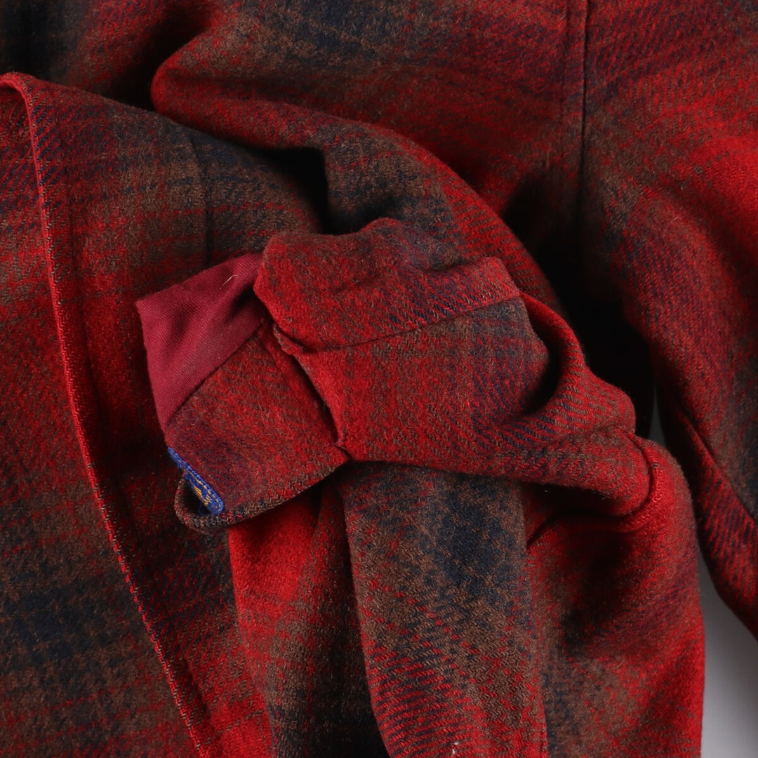 50s-60'S Pendleton Check Pattern Reversible Wool Jacket Men's XL Vintage /eaa397363