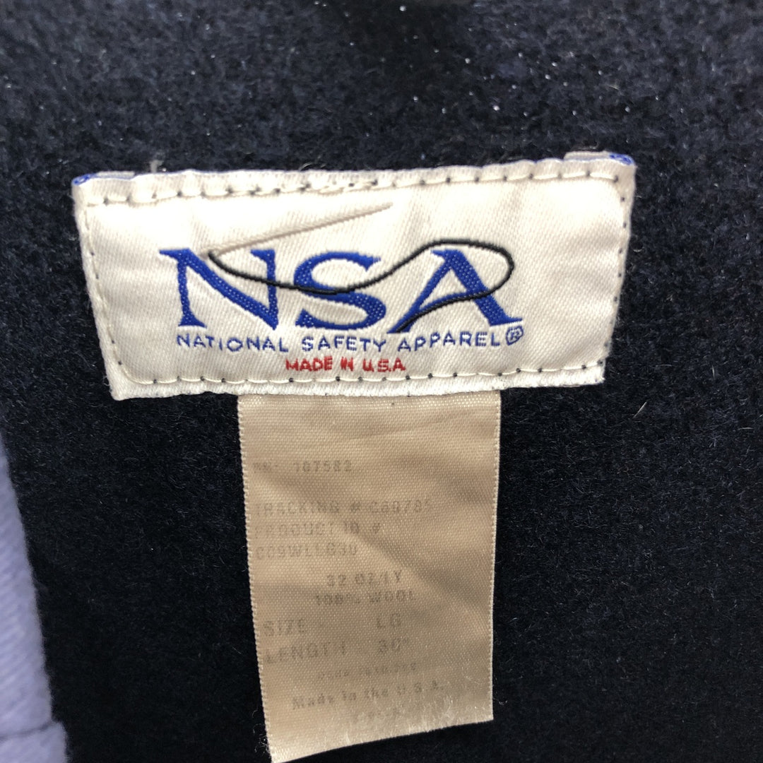 NATIONAL SAFETY APPAREL Wool Jacket Made in USA Men's L /eaa397364