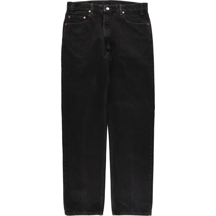 90'S Levi's 505 REGULAR FIT STRAIGHT LEG Black Denim Tapered Denim Pants Made in USA Men's w36 /eaa397398