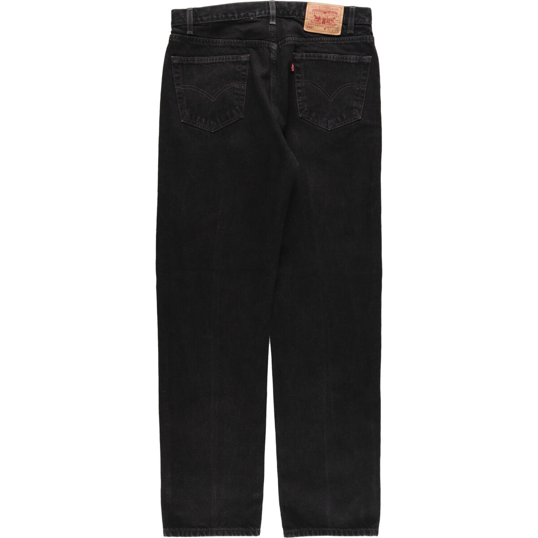 90'S Levi's 505 REGULAR FIT STRAIGHT LEG Black Denim Tapered Denim Pants Made in USA Men's w36 /eaa397398