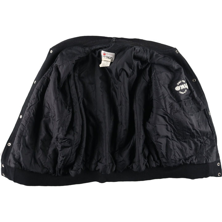 90'S CANADA Wool Stadium Jacket with Elbow Patches Award Jacket Varsity Jacket Made in Canada Men's XL /eaa397445