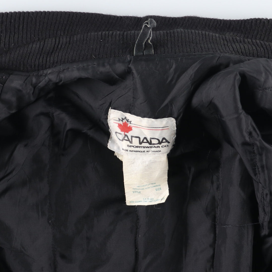 90'S CANADA Wool Stadium Jacket with Elbow Patches Award Jacket Varsity Jacket Made in Canada Men's XL /eaa397445