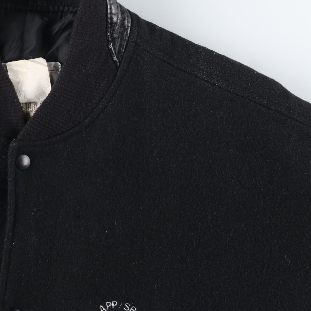 90'S CANADA Wool Stadium Jacket with Elbow Patches Award Jacket Varsity Jacket Made in Canada Men's XL /eaa397445