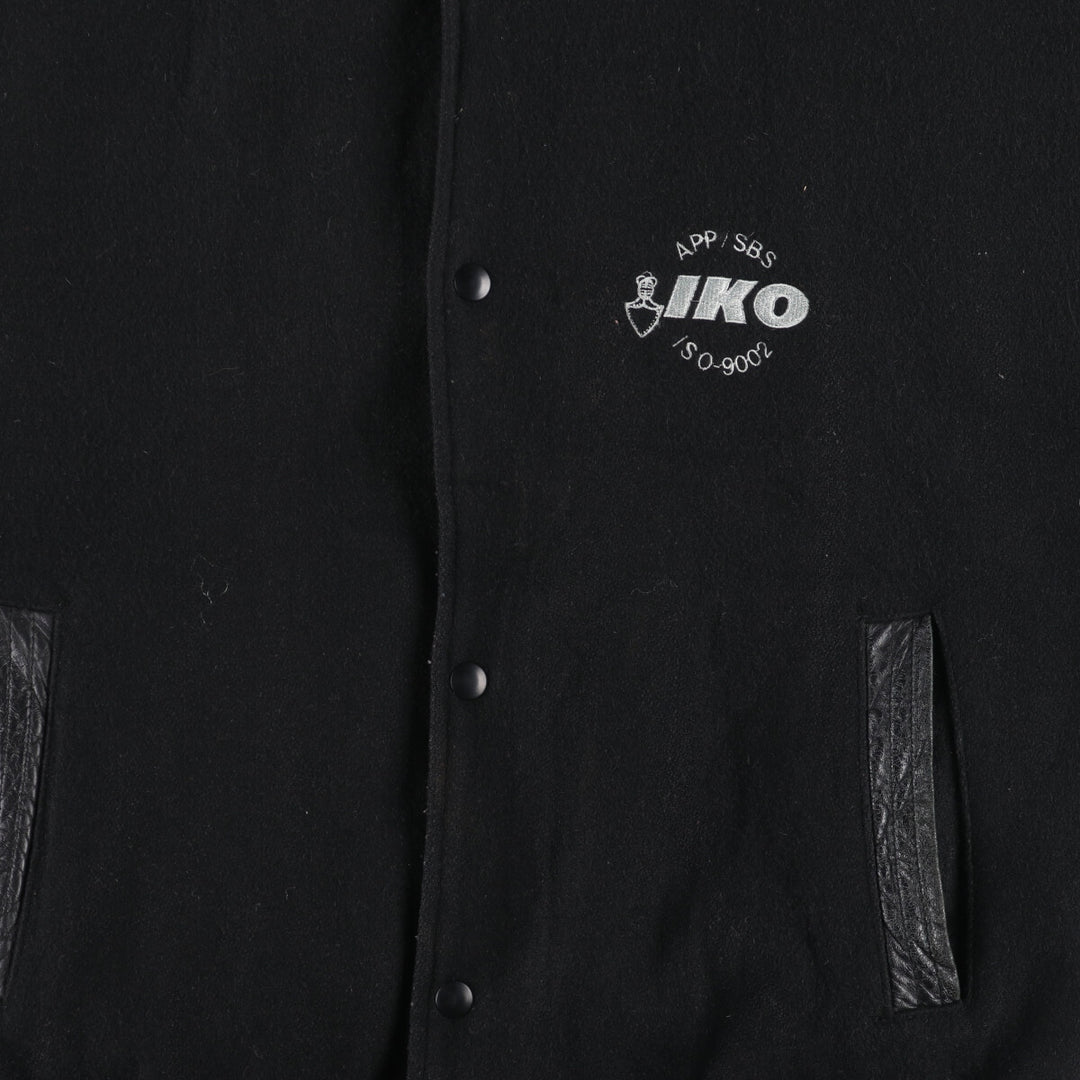 90'S CANADA Wool Stadium Jacket with Elbow Patches Award Jacket Varsity Jacket Made in Canada Men's XL /eaa397445