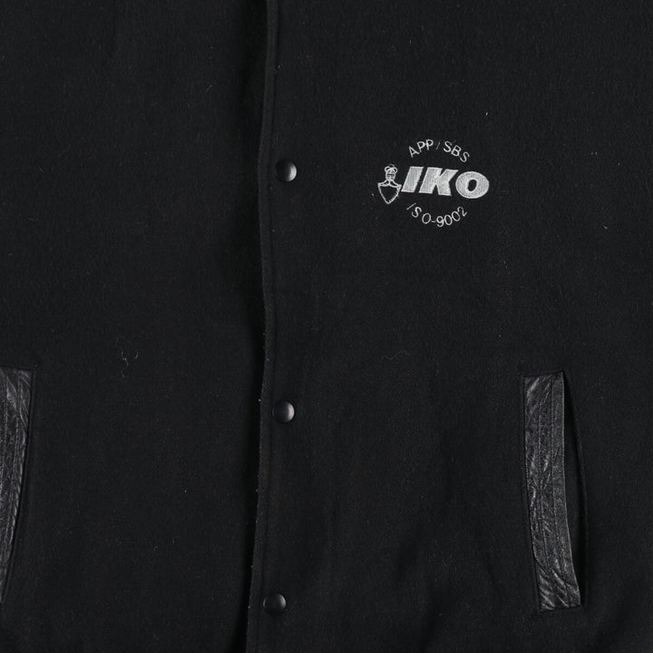 90'S CANADA Wool Stadium Jacket with Elbow Patches Award Jacket Varsity Jacket Made in Canada Men's XL /eaa397445