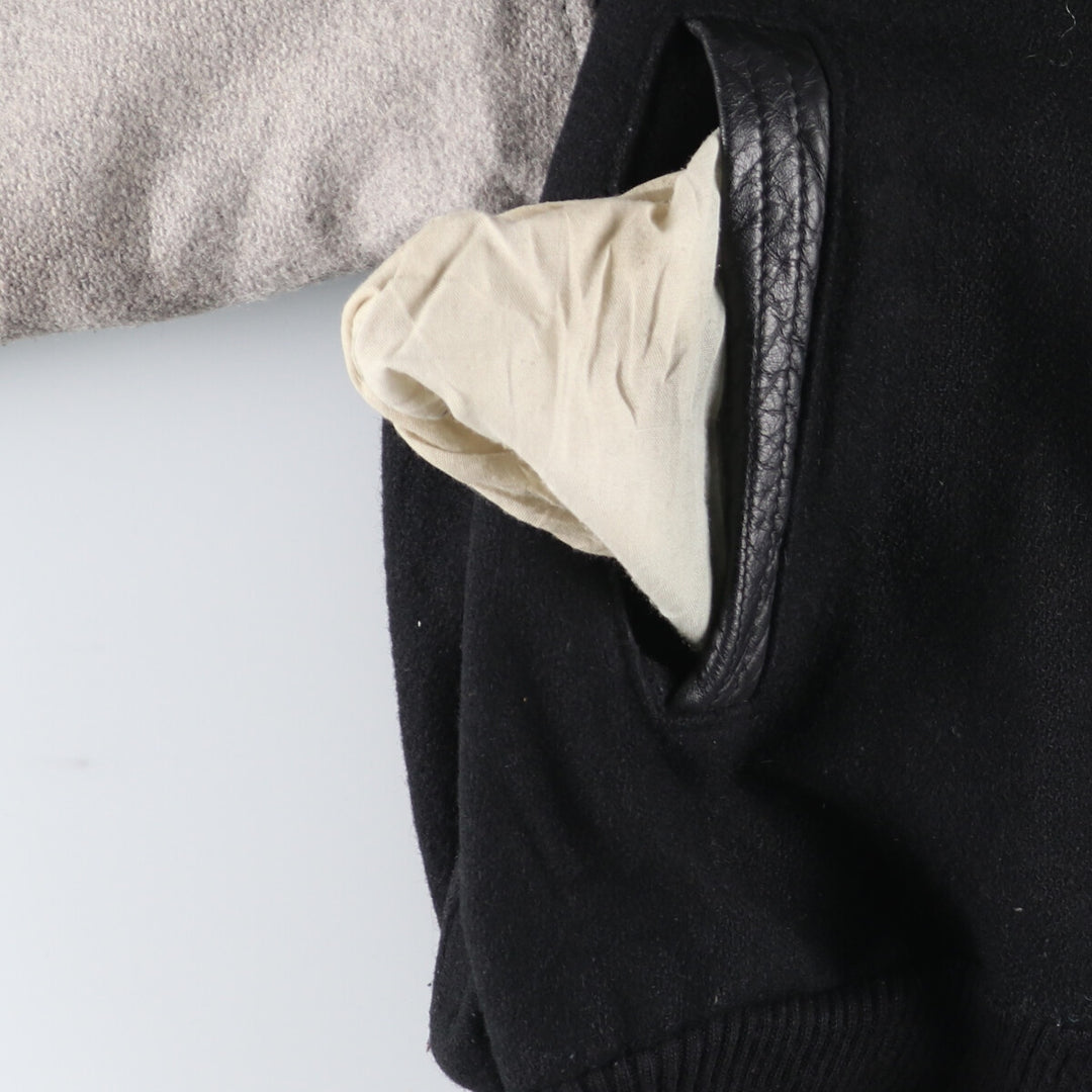 90'S CANADA Wool Stadium Jacket with Elbow Patches Award Jacket Varsity Jacket Made in Canada Men's XL /eaa397445