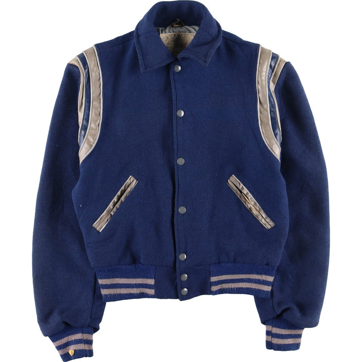 70'S DEERFOOT Collared Wool Varsity Jacket Award Jacket Made in USA Men's XL Vintage /eaa397447