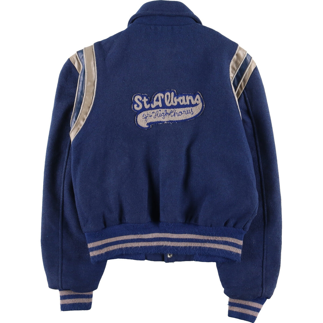 70'S DEERFOOT Collared Wool Varsity Jacket Award Jacket Made in USA Men's XL Vintage /eaa397447