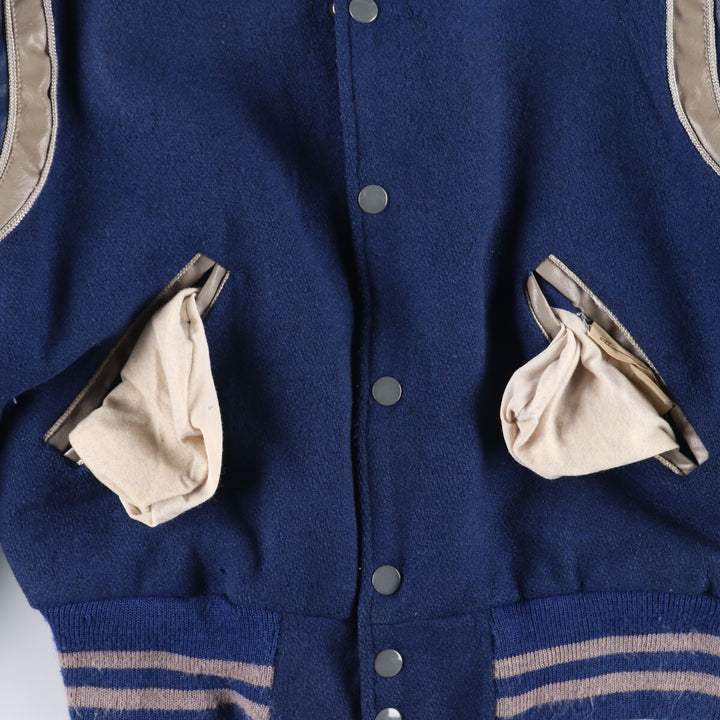 70'S DEERFOOT Collared Wool Varsity Jacket Award Jacket Made in USA Men's XL Vintage /eaa397447