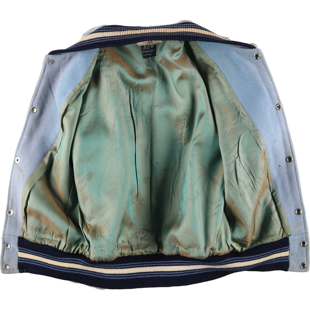 60'S FAB-KNIT Wool Stadium Jacket Award Jacket Varsity Jacket Men's XS Vintage /eaa397448