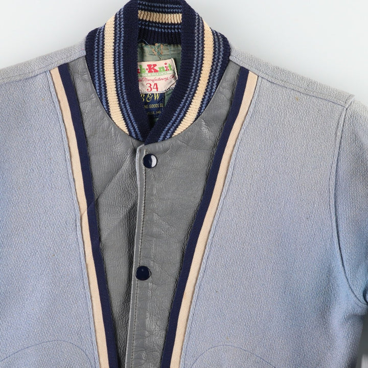 60'S FAB-KNIT Wool Stadium Jacket Award Jacket Varsity Jacket Men's XS Vintage /eaa397448