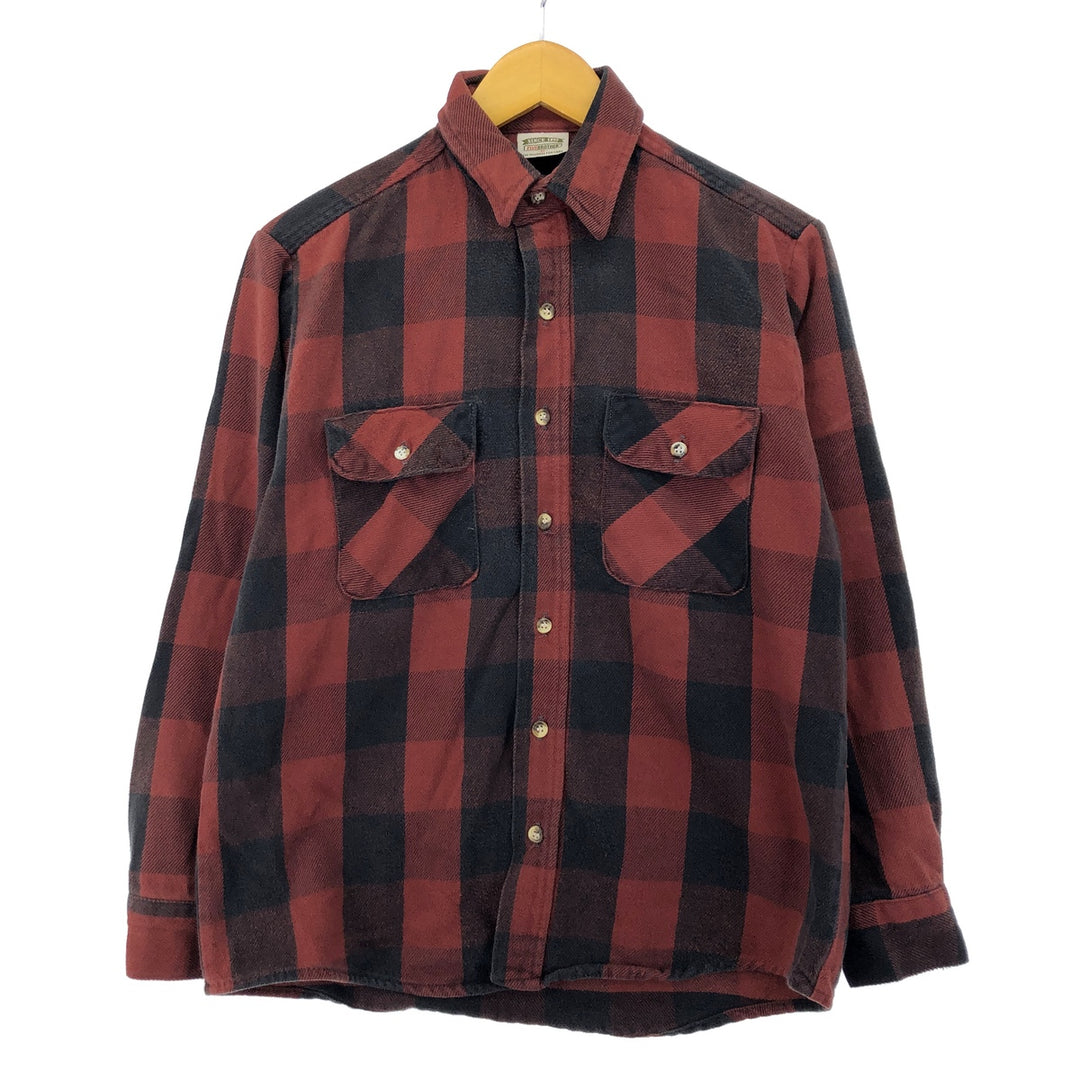 90'S Five Brother Buffalo Check Long Sleeve Heavy Flannel Check Shirt Men's M Vintage /eaa397457