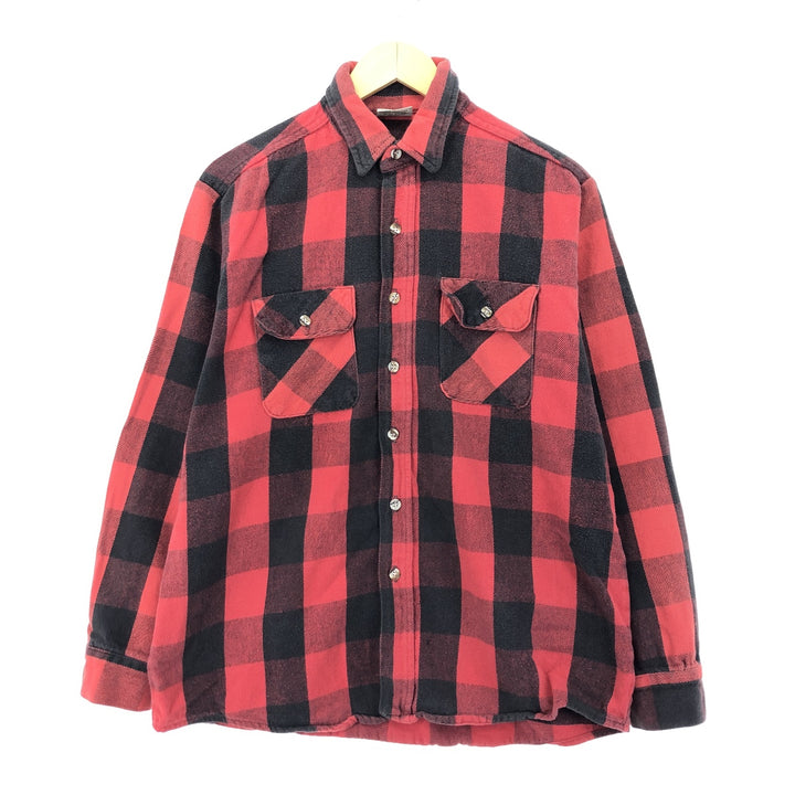 90'S Five Brother TALLMAN Buffalo Check Long Sleeve Heavy Flannel Check Shirt Men's L Vintage /eaa397460