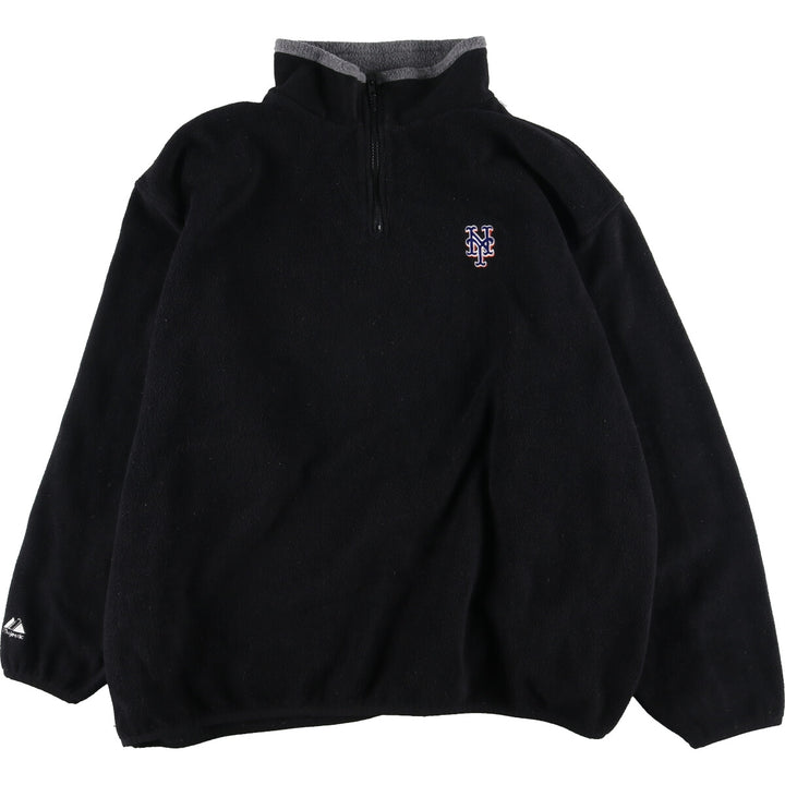 90'S Majestic MLB New York Mets Half Zip Fleece Pullover Men's XXL /eaa397467