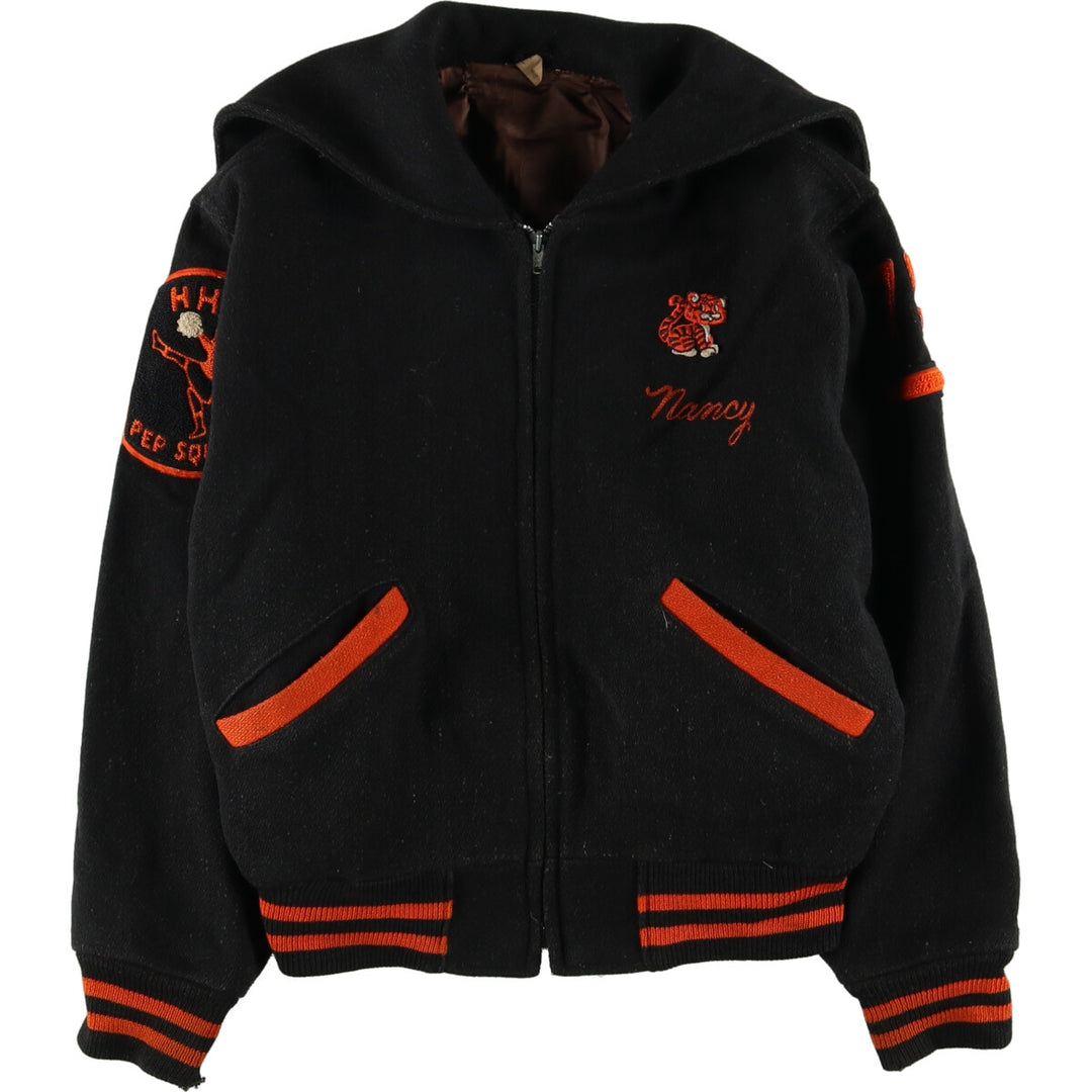 70'S UNKNOWN sailor collar wool varsity jacket award jacket varsity jacket women's M vintage /eaa397522