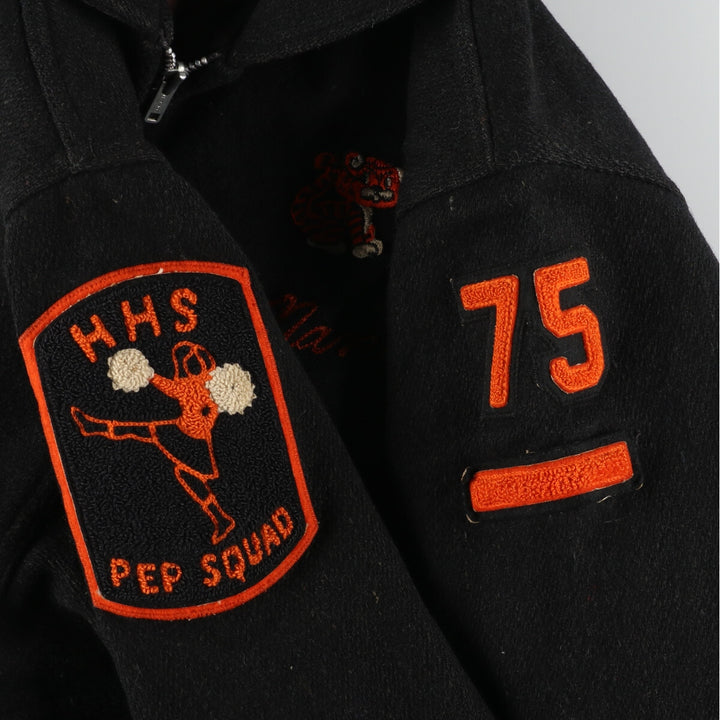 70'S UNKNOWN sailor collar wool varsity jacket award jacket varsity jacket women's M vintage /eaa397522