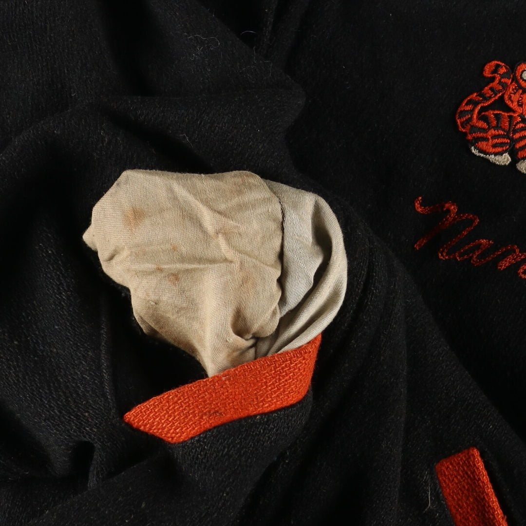 70'S UNKNOWN sailor collar wool varsity jacket award jacket varsity jacket women's M vintage /eaa397522