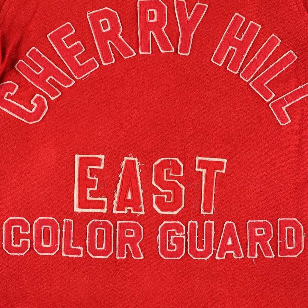 80'S HEWITT MFG Hooded Sailor Collar Wool Stadium Jacket Award Jacket Varsity Jacket Women's L /eaa397567