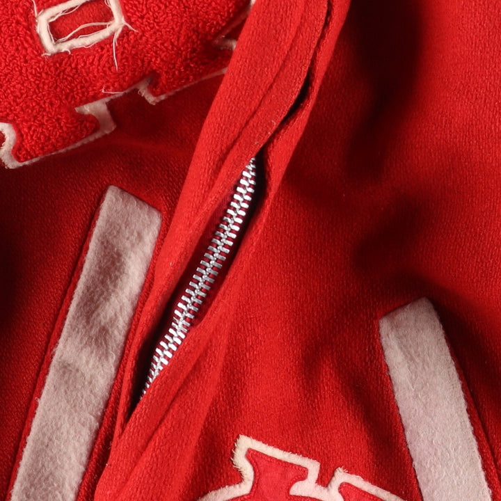 80'S HEWITT MFG Hooded Sailor Collar Wool Stadium Jacket Award Jacket Varsity Jacket Women's L /eaa397567