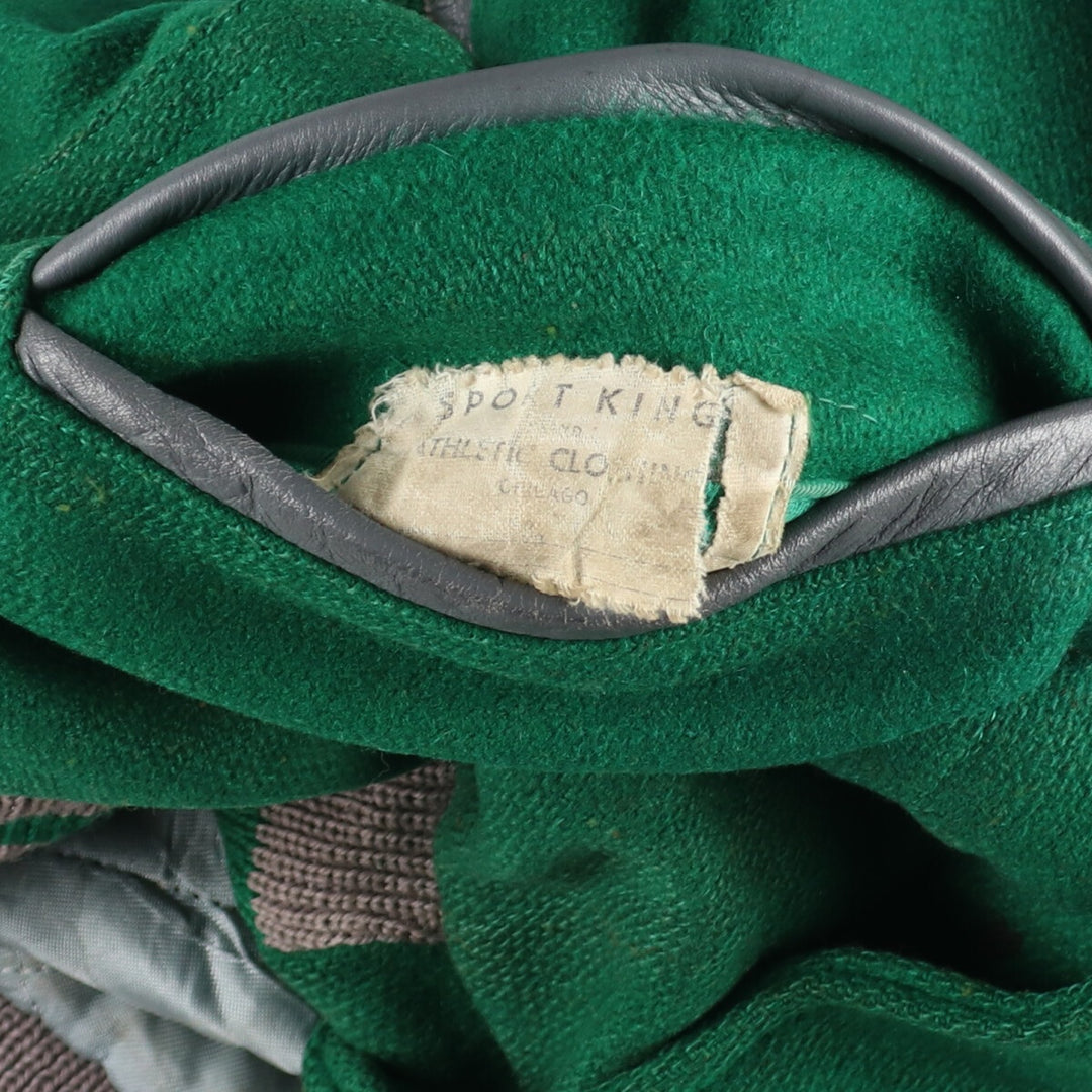 50s~60'S SPORT KING Leather Sleeve Wool Stadium Jacket Award Jacket Varsity Jacket Men's L Vintage /eaa397569