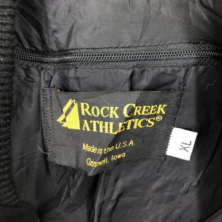 90'S ROCK CREEK ATHLETICS Wool Leather Sleeve Varsity Jacket Award Jacket Made in USA Men's XL /eaa397578