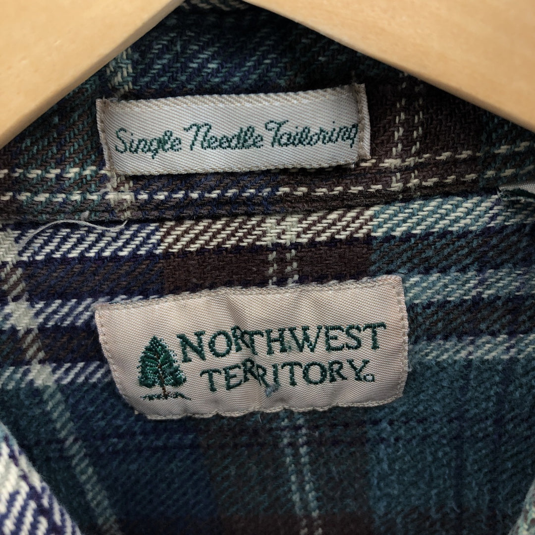 NORTHWEST TERRITORY Long Sleeve Heavy Flannel Check Shirt Men's XL /eaa397696