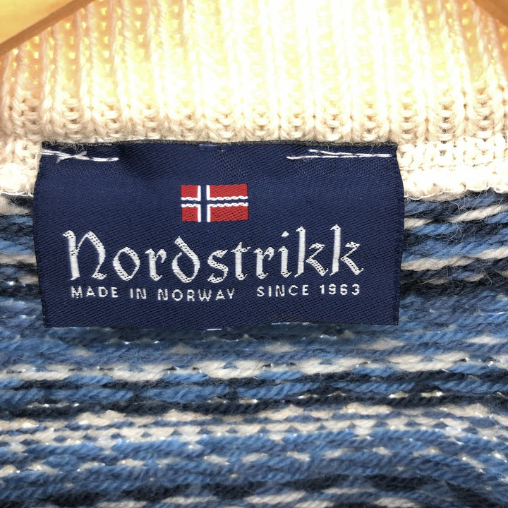 norostrikk all-over print wool Tyrolean cardigan made in Norway ladies L /eaa397715