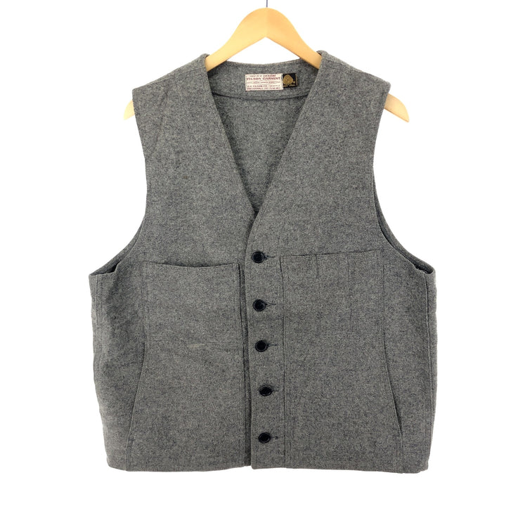 70s-80'S FILSON Open-front wool vest, men's L, vintage / eaa397837