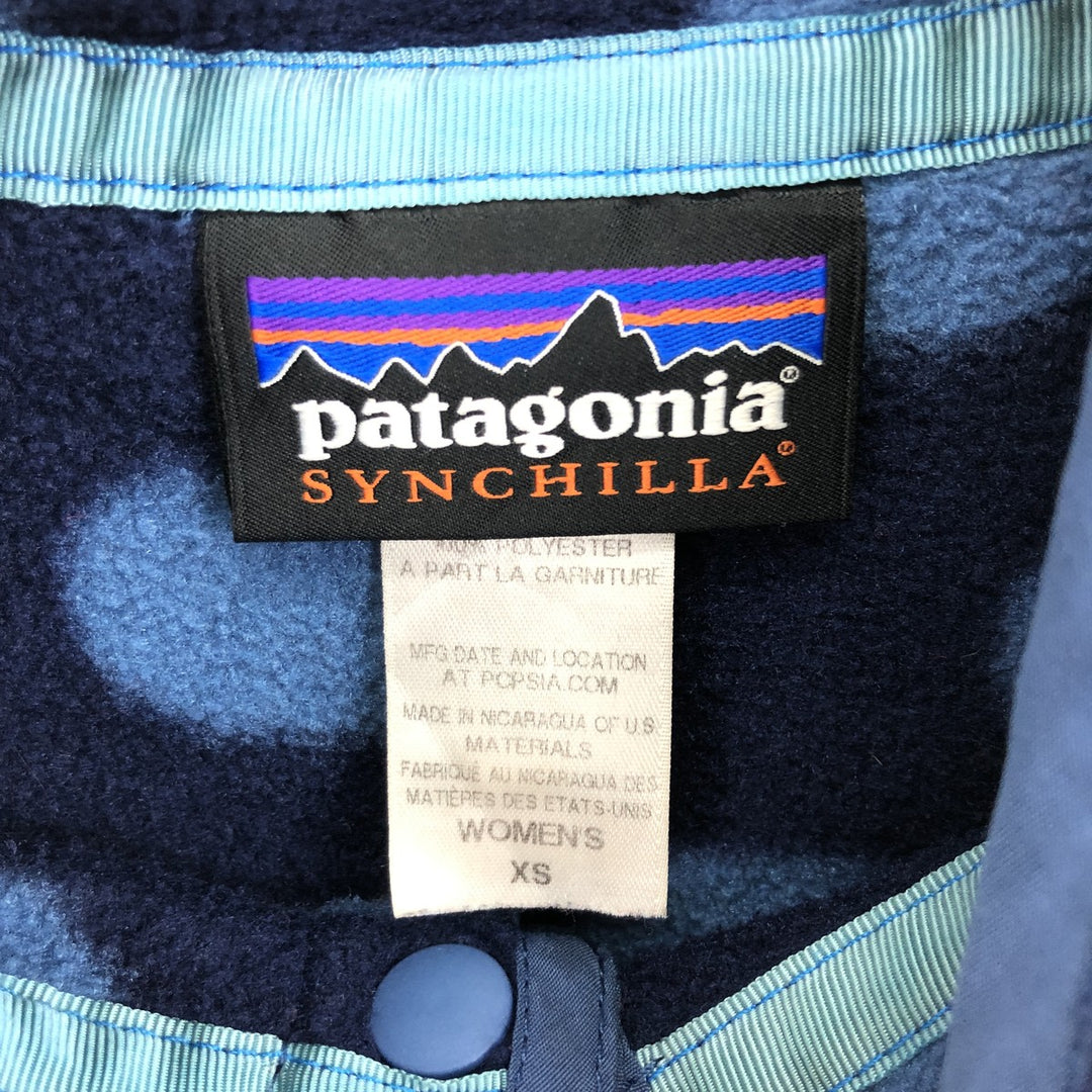 2014 Patagonia Synchilla Snap T 25455FA14 All-over print fleece pullover Women's XS /eaa397885