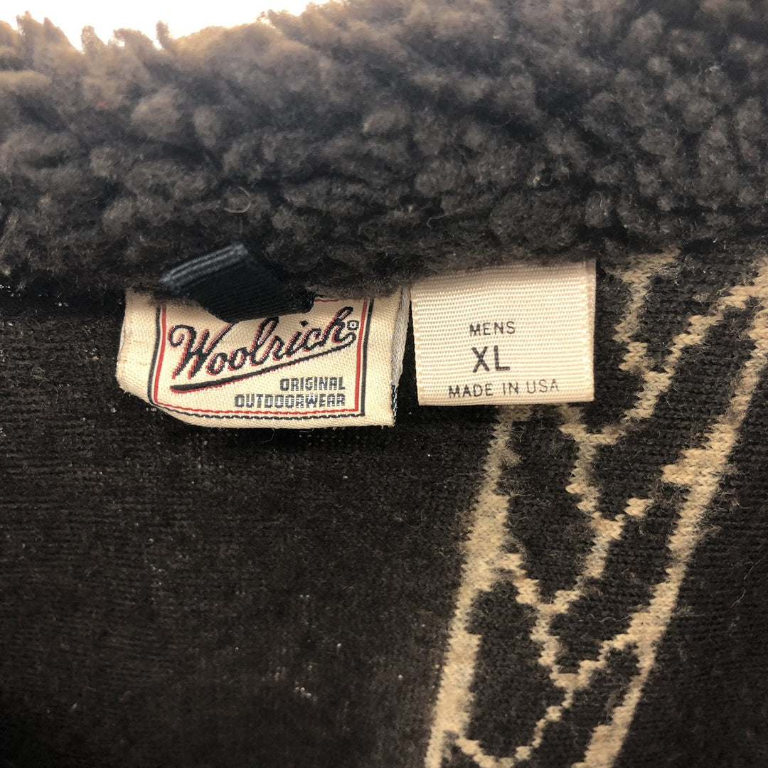 90'S WOOLRICH all-over print collared fleece jacket made in USA women's XL vintage /eaa397894