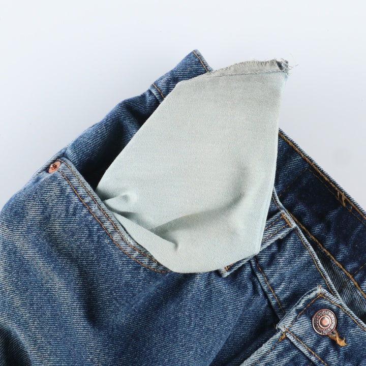 90'S Levi's 505 REGULAR FIT STRAIGHT LEG tapered denim pants made in USA men's w33 vintage /eaa397937